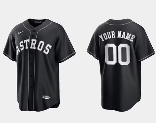 Custom Houston Astros black jersey