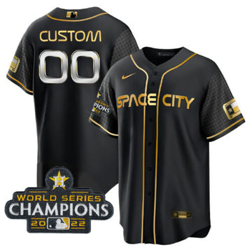 Custom Houston Astros black jersey