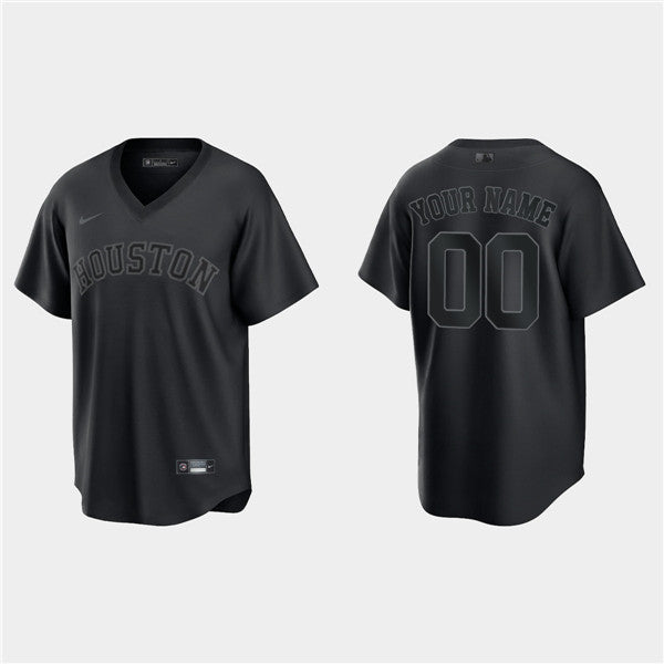 Custom Houston Astros black Fashion jersey