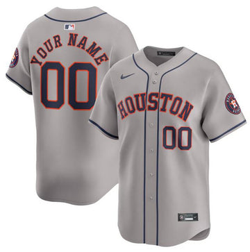 Custom Houston Astros gray Away jersey