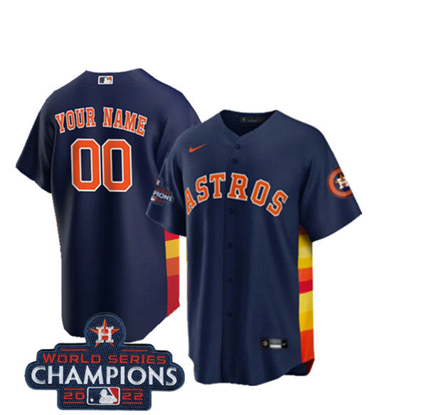 Custom Houston Astros navy jersey