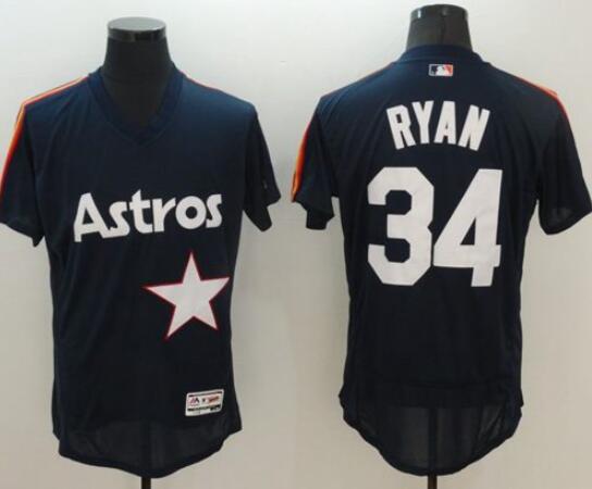 Custom Houston Astros navy Authentic jersey