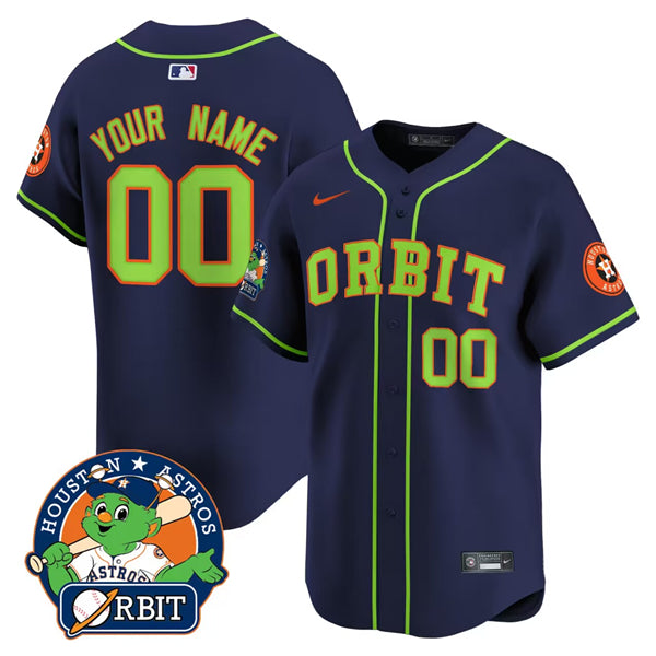 Custom Houston Astros navy jersey