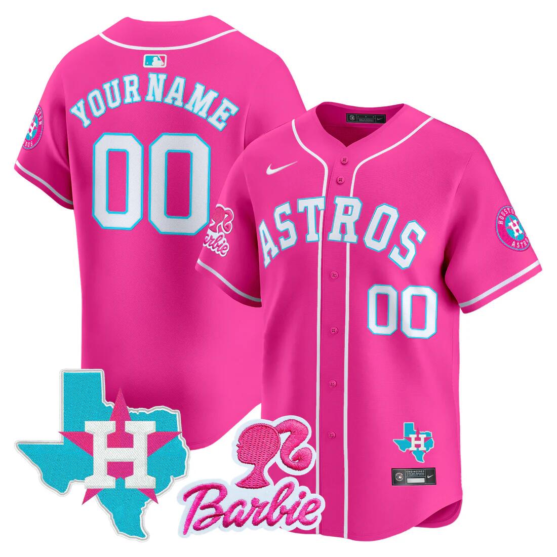 Custom Houston Astros pink jersey