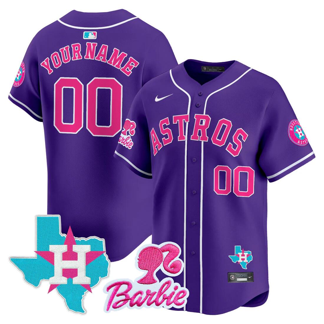 Custom Houston Astros purple jersey