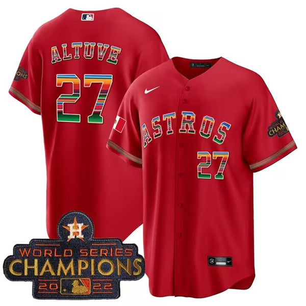 Custom Houston Astros red jersey