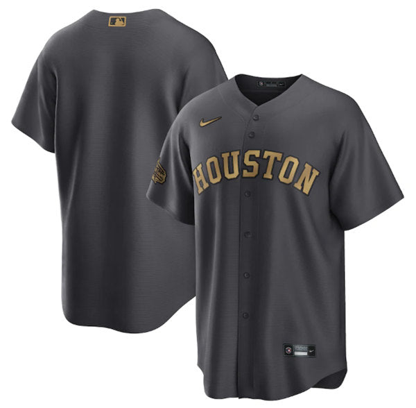 Custom Houston Astros charcoal All-Star jersey