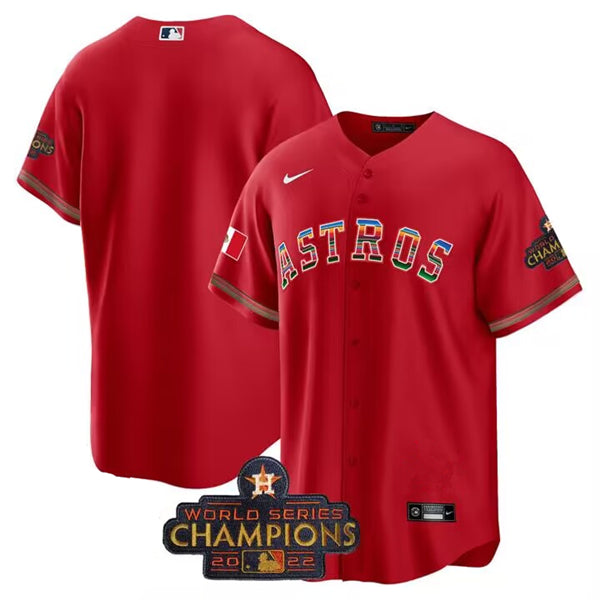 Custom Houston Astros red jersey