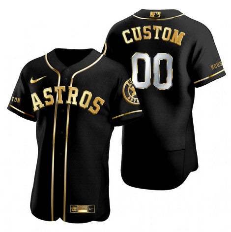 Custom Houston Astros black jersey