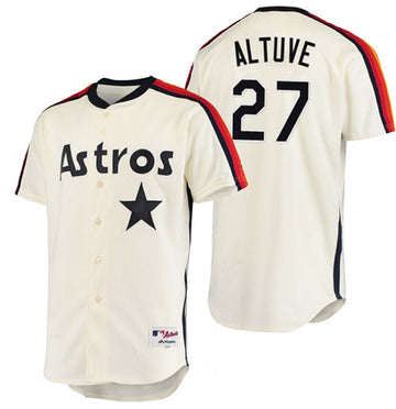 Custom Houston Astros cream jersey