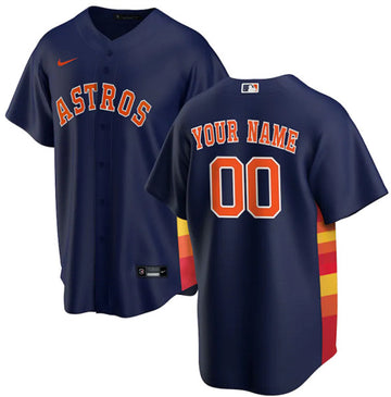 Custom Houston Astros navy jersey