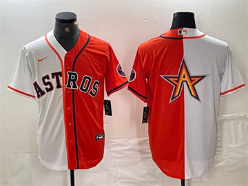 Houston Astros white-orange Split jersey