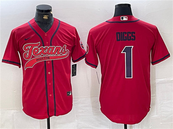 Stefon Diggs Houston Texans red jersey