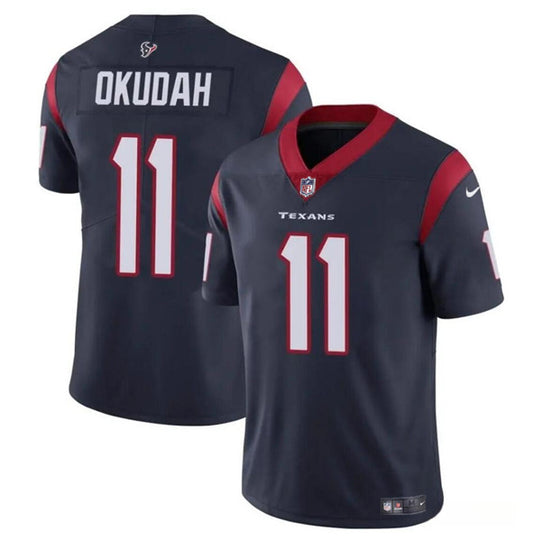 Houston Texans #11 Jeff Okudah Navy Jersey