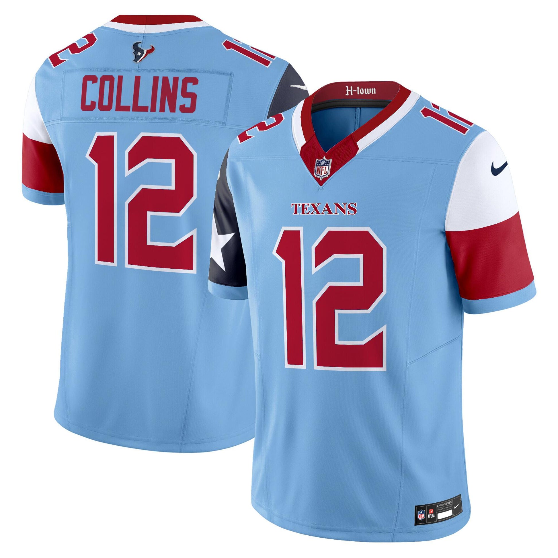 Nico Collins Houston Texans blue FUSE jersey