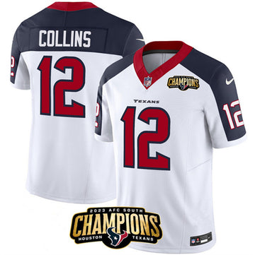 Nico Collins Houston Texans white-navy FUSE jersey