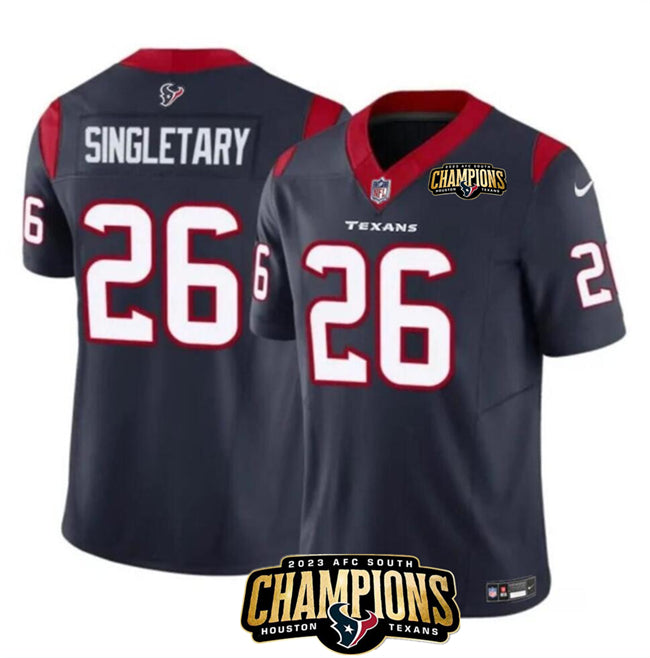 Devin Singletary Houston Texans navy FUSE jersey