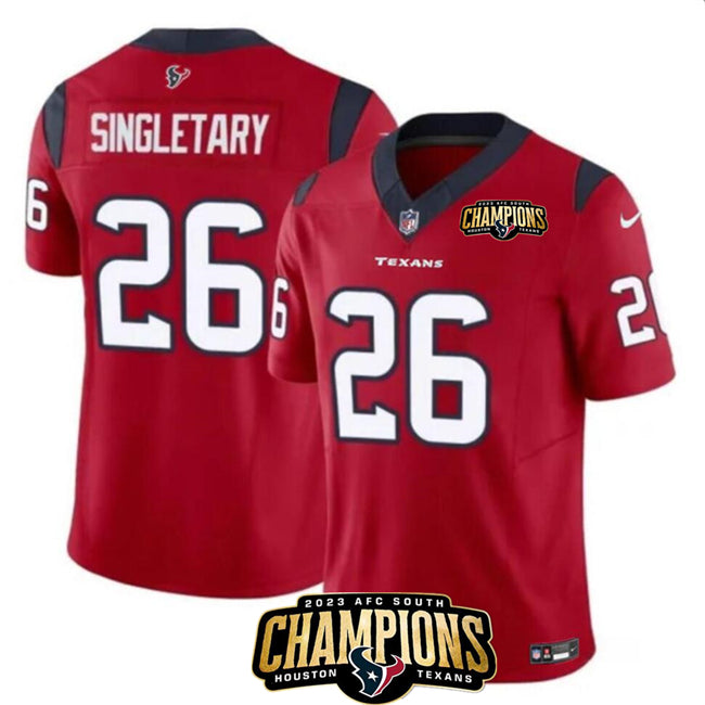 Devin Singletary Houston Texans red FUSE jersey