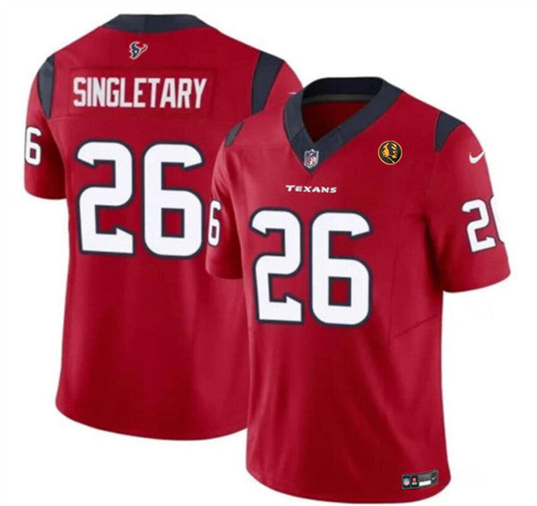 Devin Singletary Houston Texans red FUSE jersey