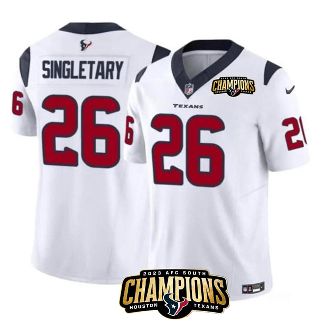 Devin Singletary Houston Texans white FUSE jersey