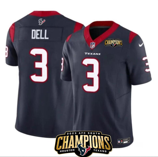 Tank Dell Houston Texans navy FUSE jersey