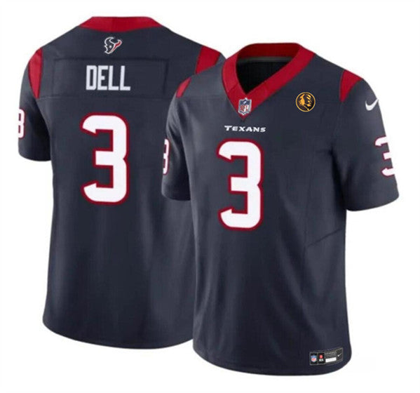 Tank Dell Houston Texans navy FUSE jersey
