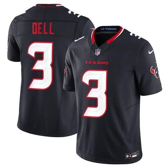Houston Texans #3 Tank Dell Navy 2024 FUSE Jersey
