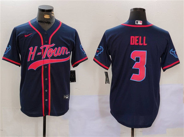 Tank Dell Houston Texans navy jersey