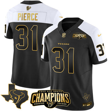 Dameon Pierce Houston Texans black-white FUSE jersey