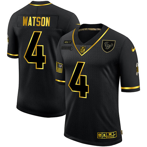 Deshaun Watson Houston Texans black-gold Salute To Service jersey