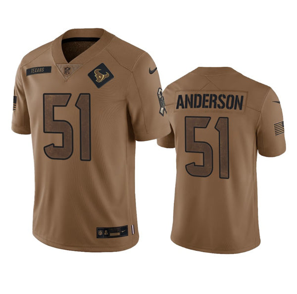 Will Anderson Jr Houston Texans brown Salute To Service jersey