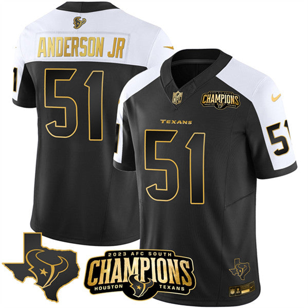 Will Anderson Jr Houston Texans black-white FUSE jersey