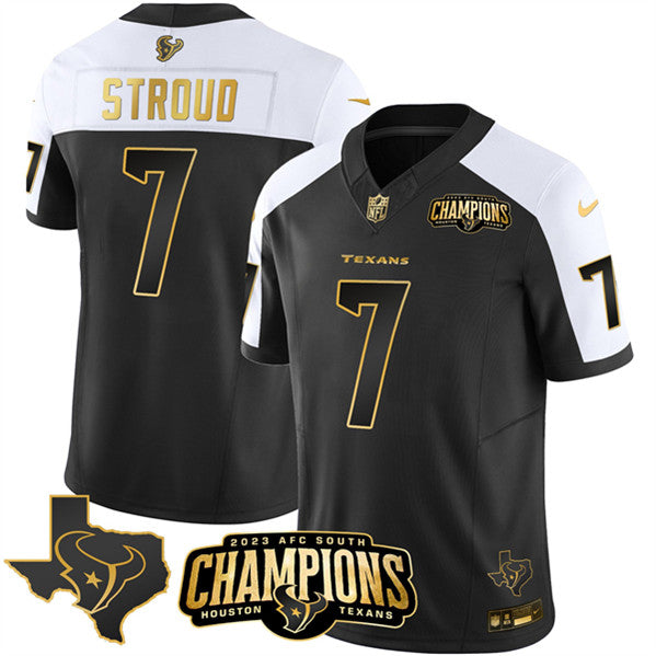 CJ Stroud Houston Texans black-white FUSE jersey