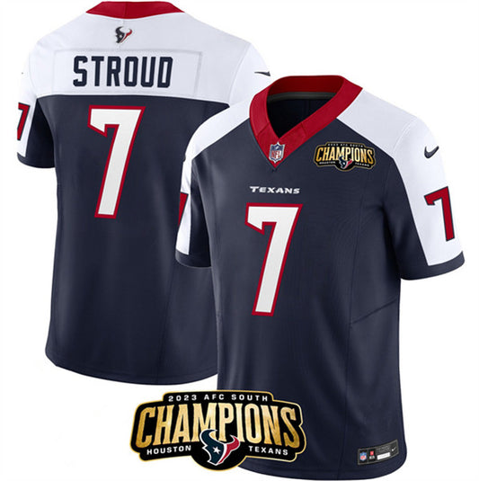 Houston Texans #7 CJ Stroud Navy-White 2023 FUSE Jersey
