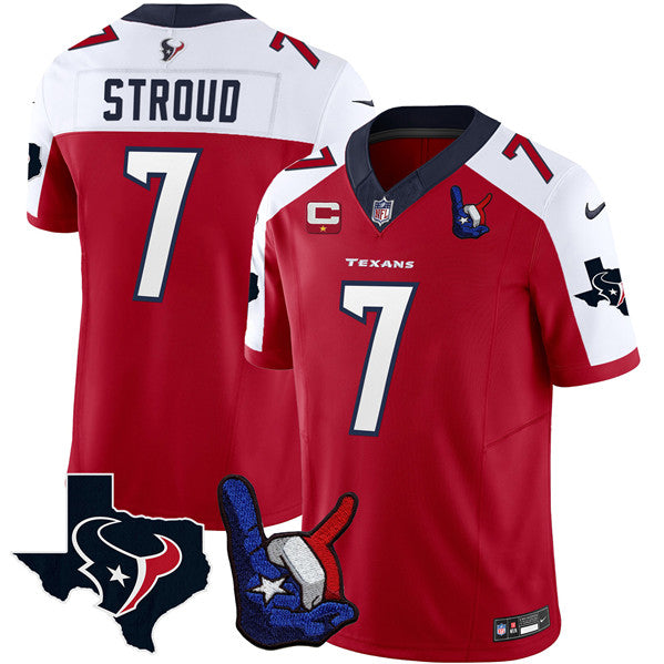 CJ Stroud Houston Texans white-red FUSE jersey
