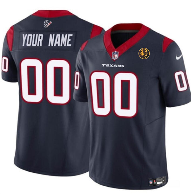 Custom Houston Texans navy FUSE jersey