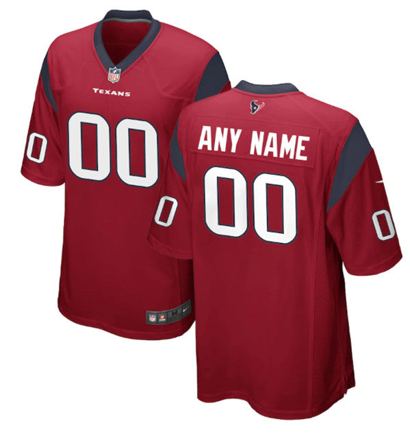 Custom Houston Texans red Game jersey