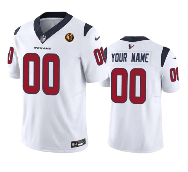 Custom Houston Texans white FUSE jersey