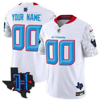 Custom Houston Texans white FUSE jersey