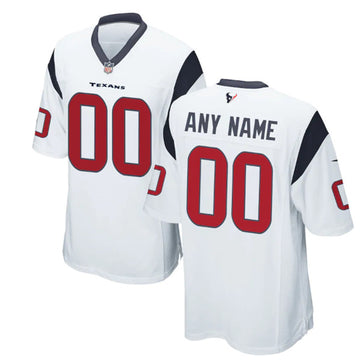 Custom Houston Texans white Game jersey