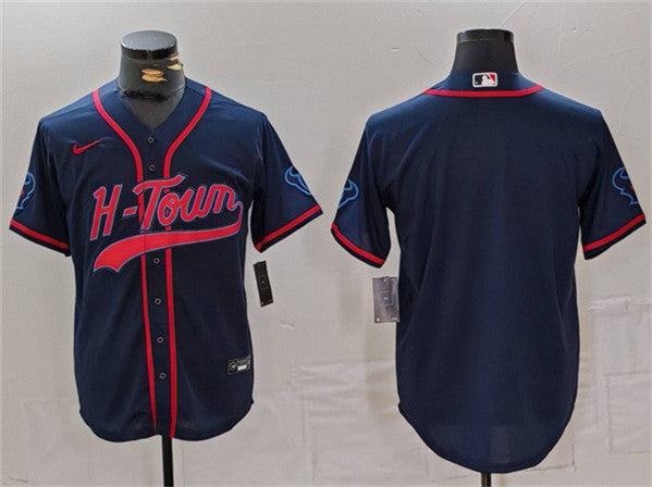 Custom Houston Texans navy jersey