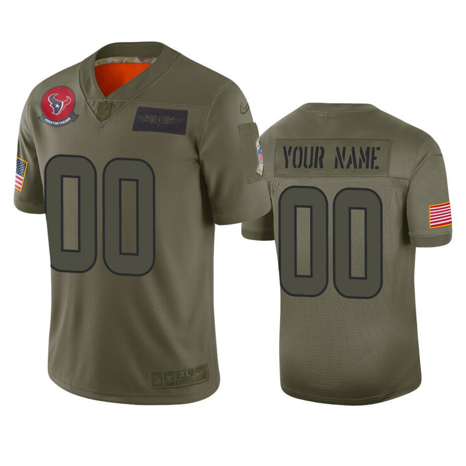 Custom Houston Texans camo Salute To Service jersey