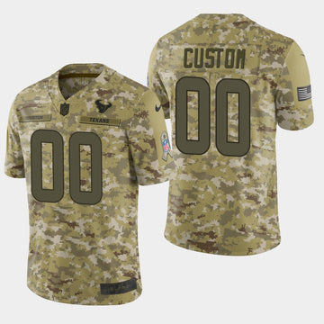 Custom Houston Texans camo Salute To Service jersey