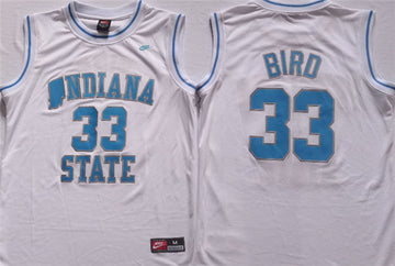 Larry Bird Indiana State Sycamores white jersey