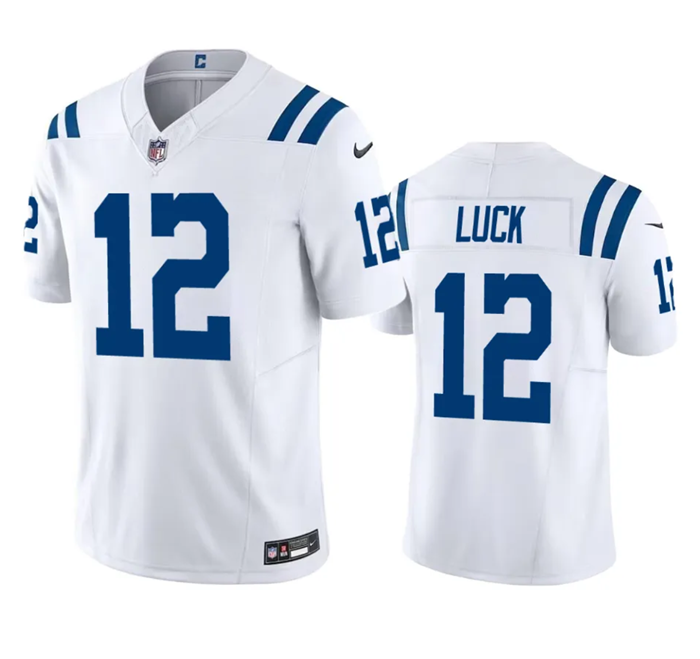 Andrew Luck Indianapolis Colts white FUSE jersey