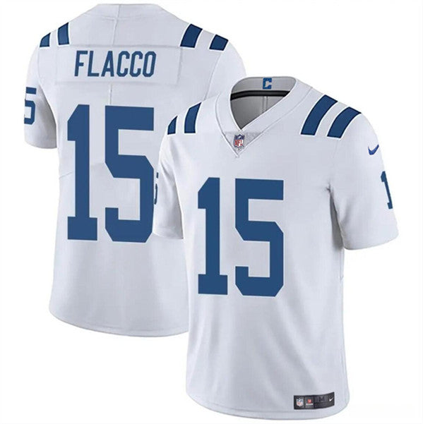 Indianapolis Colts #15 Joe Flacco White Jersey