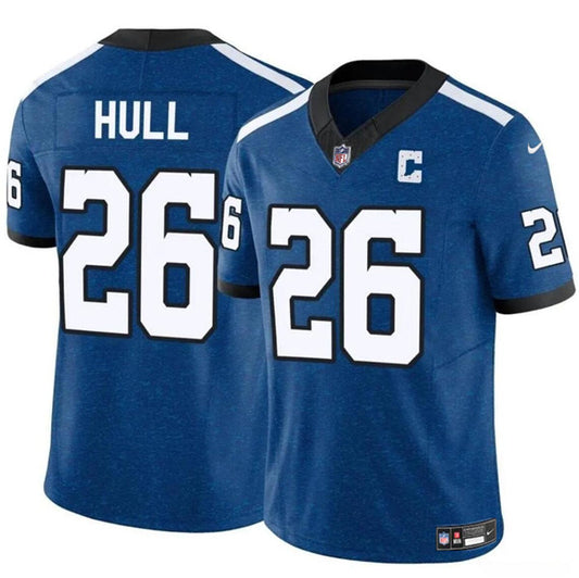 Indianapolis Colts #26 Evan Hull Blue 2024 FUSE Throwback Jersey
