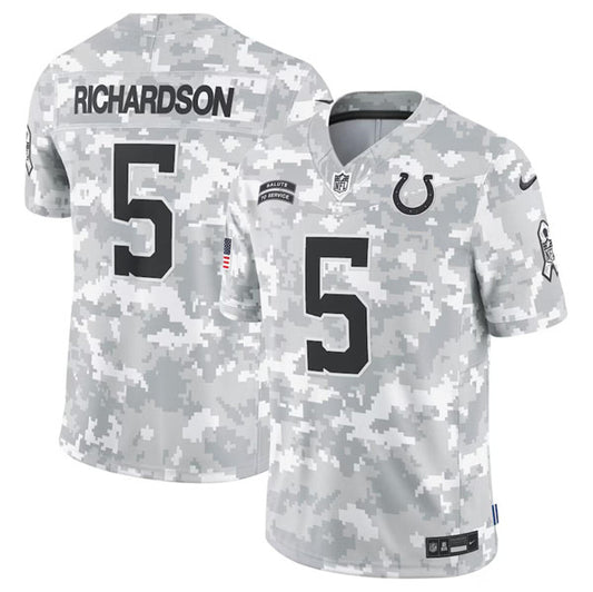 Indianapolis Colts #5 Anthony Richardson Arctic Camo 2024 FUSE Salute to Service Jersey