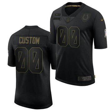 Custom Indianapolis Colts black Salute To Service jersey