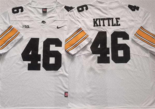 Kittle Iowa Hawkeyes white jersey